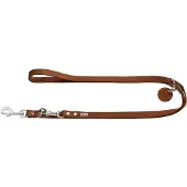 Hunter - V-Lijn - Hondenriem Länge max. 200 cm - Breite 2,0 cm, cognac