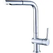 Laveo Keukenmengkraan Luna BLZ_069D, chroom, met uittrekbare uitloop, bediening met één hendel, keramische cartridge, opbouwmontage