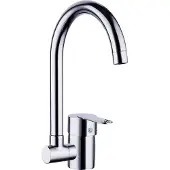 Laveo Design kraan voor spoelbak, staand model, met draaibare U-vormige uitloop, chroom