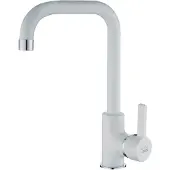 Laveo Spoelbakmengkraan LENA BKU_665D, Wit graniet, Éénhendel, Verplaatsbare uitloop, Keramische cartridge, 302 mm hoog
