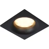 Lucide ZIVA - Inbouwspot Badkamer - 1xGU10 - IP44 - Zwart