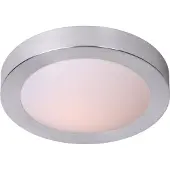Lucide FRESH - Plafonnière Badkamer - Ø 27 cm - 1xE27 - IP44 - Mat chroom