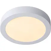 Lucide BRICE-LED - Plafonnière (Plafondlamp) Badkamer - Ø 24 cm - LED Dimbaar - 1x15W 3000K - IP44 - Wit