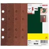 Bosch Schuurpapierset 93x185 mm K40, K60, K80, K120 (25x)