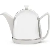 Bredemeijer - Theepot dubbelwandig Cosy Manto 1,0L wit - met theezeef