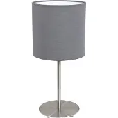 Eglo Pasteri Tafellamp - 1 Lichts - E27 - Ø18cm - Stof - Grijs, Antraciet, Wit