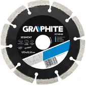 Graphite diamantschijf 125x22x8,0x2,2mm segment gelaserd mpa en13236