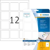 Herma 10109 Verwijderbare etiketten, A4, 60 x 60 mm, wit vierkant, wit, Movables-Technology