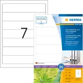 Herma 10834 Ordneretiketten, A4, 192 x 38 mm, wit, gerecycled papier mat