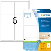 Herma PREMIUM adresetiketten, A4, 99,1 x 93,1 mm, wit paper mat