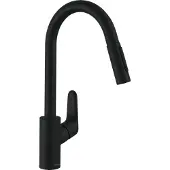 Hansgrohe Focus M41 - Keukenmengkraan - Ééngreeps bediening - 240mm - Uittrekbare vuistdouche - Mat Zwart - 2 straalsoorten