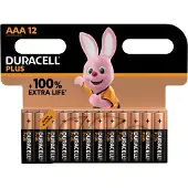 Duracell Alka Plus AAA-batterijen 12 stuks