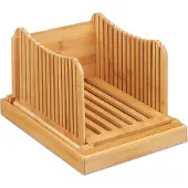 Relaxdays Hulp bij het snijden van brood, Snijplank, Bruin