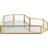 Beliani PONTIVY - Dienblad - Goud - Glas