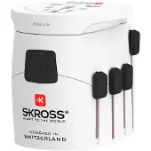 Microconnect Universële Adapter - SKROSS - Pro World 2 - Wit - Compact en Praktisch