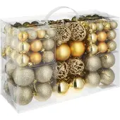 TecTake - Set van 100 kerstballen goud - 403323