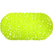 MSV Douche/bad anti-slip mat - badkamer - pvc - limegroen - 39 x 99 cm - Badmatjes