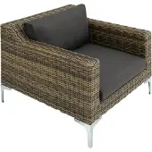 TecTake - Modulaire wicker set Villanova natuur fauteuil - 404418