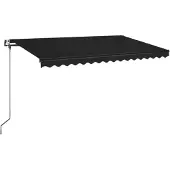 vidaXL Luifel automatisch met LED en windsensor 450x350 cm antraciet