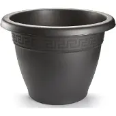 PlasticForte Plantenpot - 2x - antraciet - kunststof - rond - D43,5 cm -Bloempotten - binnen/buiten
