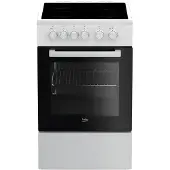 Beko FSS57000GW - Elektrisch fornuis - Vrijstaand - Keramisch - Zwart/Wit - Aantal branders/kookzones: 4 zone(s)