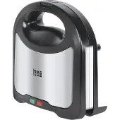 Teesa Tosti Apparaat 800 Watt Zwart Zilver zilver RVS Tosti-apparaat