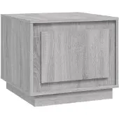 vidaXL Salontafel 51x50x44 cm bewerkt hout grijs sonoma eikenkleurig