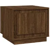 vidaXL Salontafel 51x50x44 cm bewerkt hout bruin eikenkleur