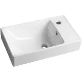 Sapho Nuali keramieke wastafel 50x30cm wit