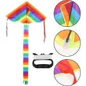 Benza Vlieger XL - Regenboog staartvlieger- 170 x 87 x 290 cm