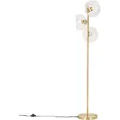 QAZQA Art Deco vloerlamp goud met glas 3-lichts - Ayesha