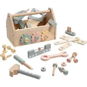 Howa Toolbox gereedschapskist kinderen met 45 stuks accessoires van hout
