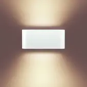 Artemide Design wandlamp Two Flags, wit / opaal, Woon-/ Eetkamer, Aluminium, Design, Wandlamp design