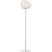 Foscarini Design vloerlamp Gregg, dimbaar, wit / opaal, Woon-/ Eetkamer, Glas, Design, vloerlamp