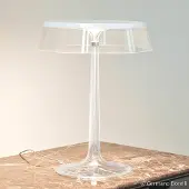 Flos Design tafellamp Bon Jour, dimbaar, helder / transparant, Hal, Kunststof, Design, tafellamp