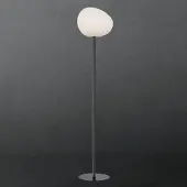 Foscarini Design vloerlamp Gregg, dimbaar, zwart, Woon-/ Eetkamer, Glas, Design, vloerlamp