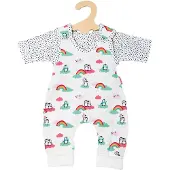 Heless Poppenkledingset Pinguïn Wit/grijs Mt 28-35 Cm 2-delig