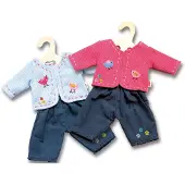 Heless Jeans Met Vestje 28-35Cm Roze Of Blauw