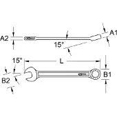 Ks Tools 964.0117 9640117 Ring-steeksleutel Sleutelbreedte (metrisch) 17 mm