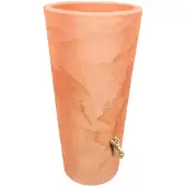 Prestige Regenton manhattan rond gewassen terracotta 160L incl. messing kraantje