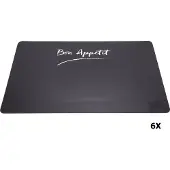 COSY&TRENDY Cosy & Trendy Placemat Zwart Transparant 43.5x28.5cm