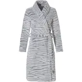 Pastunette dames Badjas Zebra Grey - L - Grijs