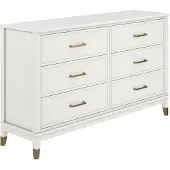 DOMUS Kast Westerleigh met 6 laden, mdf, poten van massief hout, hoogte 85 cm, breedte 145 cm