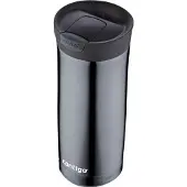 CONTIGO Huron Snapseal thermosbeker, roestvrijstalen isoleerbeker, koffiebeker-to-go, lekvrij, houdt tot 7 uur warm, vaatwasserbestendig BPA-vrij deksel, 470 ml | Gunmetal