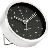 Karlsson Wekker Karlsson Tinge Brushed Steel Black Dial 9 cm