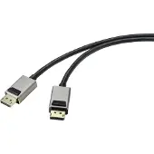 Speaka Professional SP-9510448 DisplayPort-kabel DisplayPort Aansluitkabel DisplayPort-stekker, DisplayPort-stekker 1.00 m Zwart 8K UHD