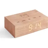 Gingko Click clock Flip natural cherry