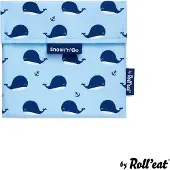 Roll'Eat Snack'n'go Herbruikbaar Boterhasmzakje |WHALE|