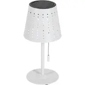 QAZQA Buiten tafellamp wit incl. LED 3-staps dimbaar oplaadbaar en solar - Ferre