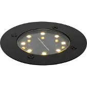 QAZQA Moderne grondspot zwart incl. LED IP65 Solar - Terry